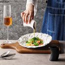 Axyaa Ceramic Gravy Boat Set Creative Kitchen Tool Solid Color Seasoning Pot