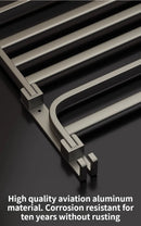 Axyaa Aluminum Towel Rack Bathroom Storage Bar, Grey Black 40-60CM.