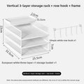 Axyaa Mesh Desktop Paper Tray Organizer - 4 Tier Letter Document Storage Rack