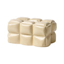 Axya Ceramic Tissue Box Square Aerated Shape Paper Extractor Storage Box, Napkin Holder