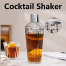 Axyaa Glass Cocktail Shaker 400/600ml Mixer Bar Tool with Scales for Drinks