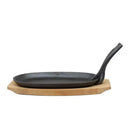 Axyaa Cast Iron Skillet Set with Tray and Spatula, Kitchen Essential for Grilled Fish
