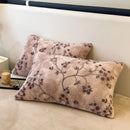 Axyaa Plush Rabbit Velvet Pillow Cover Set - Soft & Fluffy Decorative Pillow Sham