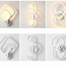 Axyaa LED Music Wall Lamp Modern Spiral Sconce for Home Decor Lighting
