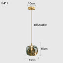 Axyaa Crystal Apple Copper Chandelier Pendant Lighting for Bedroom and Restaurant