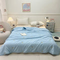 Axyaa Washed Cotton Quilt, Embroidered, Summer Cool, Air Conditioner Quilt