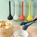 Axyaa Kitchen Utensil Set: Colander Spoon, Food Tongs, Beater, Steak Clip, Soup Filter