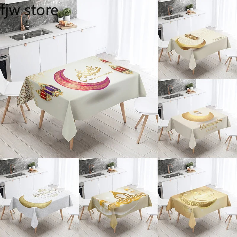 Axyaa Ramadhan Karim Decor Tablecloth - Waterproof & Stain Resistant