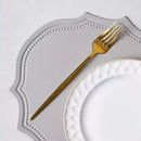 Axyaa Light Grey Faux Leather Oval Placemats for Stylish Table Decor
