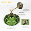 Axyaa Glass Wall Lamp Indoor Night Light Bedroom Retro Edison Wall Lamps