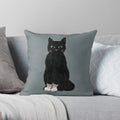 Cute Cat Decorative Pillow Case Cover for Modern Living Room Sofa by Axyaa