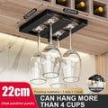 Axyaa Wine Glass Holder Rack Under Cabinet Shelf Storage Hooks Stand
