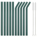 Axyaa Glass Straws - 10Pc Colorful Reusable Eco-friendly Drinking Straws
