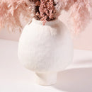 Axyaa Ceramic Vase: Wabi Sabi Minimalist Home Decor for Fresh Flowers