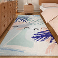 Axyaa Fresh Flower Area Rug for Bedroom, Living Room, or Bay Window
