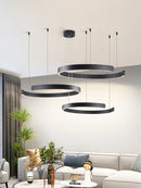 Axyaa Modern Round LED Chandelier Ring Light for Living, Dining, Bedroom, Kitchen