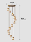 Axyaa Modern Ring Stairs LED Pendant Chandelier for Living & Dining Room Lighting