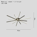 Axyaa Luxury Copper Chandelier LED Ceiling Lamp for Living Room, Bedroom, Study