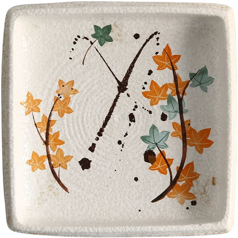 Axya Ceramic Plate Set: Simple & Elegant Japanese Style for Home Dining