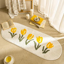 Axyaa Plush Oval Bedroom Carpet: Soft, Thick, High-End Living Room Rug