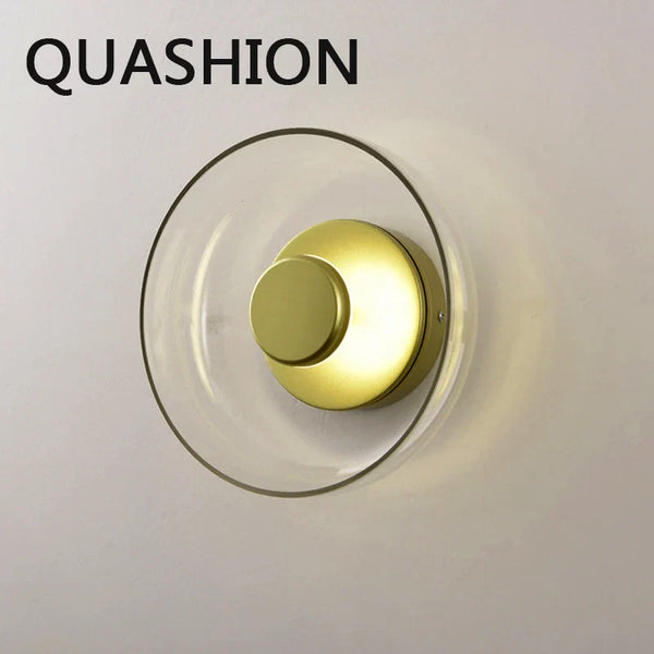 Nordic Glass Art LED Wall Lamp Modern Livingroom Bedroom Sconces - Axya