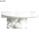 Axya White Porcelain Rabbit Tray Cake Pan Dessert Plate Fruit Dish Stand