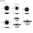 Axyaa Ceramic Soup Bowl Salad Plate Pasta Bowl Set for Molecular Cuisine