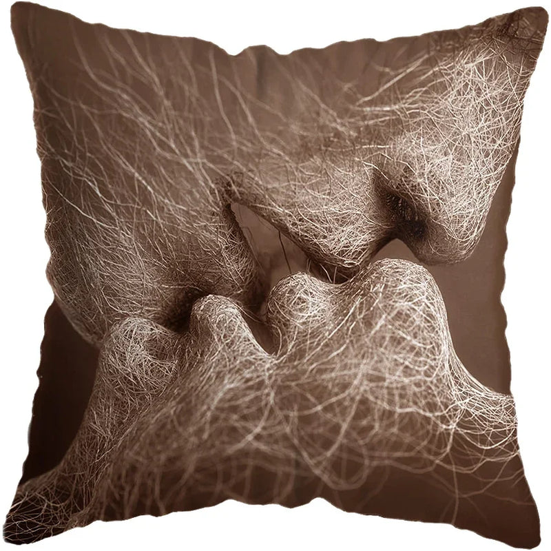 Axyaa Romantic Kiss Painting Pillow Covers - Home Decor Essentials