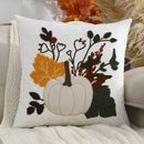Axyaa Velvet Embroidered Fall Halloween Decorative Pillowcase Maple Leaf Pumpkin Sofa Cushion Covers