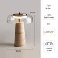 Axyaa Yellow Travertine Glass Table Lamp - Luxury Minimalist Bedroom Desk Light