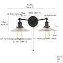 Axyaa Retro Industrial LED Wall Light 2 Heads Bedside Lamp