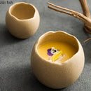 Axyaa Ceramic Eggshell Bowl Set - Ideal for Desserts, Steamed Eggs, Oats, Soups, and Snacks.