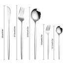 Axyaa 30-Piece Stainless Steel Cutlery Set for Kitchen Tableware