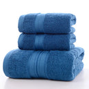Axyaa Bamboo Towel Set: 2 Hand Face Towels, 1 Big Bath Towel for Cold Feeling, Sport Use