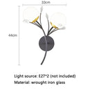Axyaa Crystal Glass Wall Light for Bedroom Living Room Luxury Décor