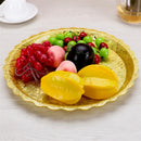 Axya Gold Round Serving Tray for KTV, Weddings, Large Snacks & Drinks