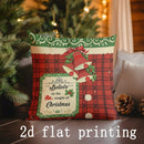 Axyaa Christmas Santa & Snowman Pattern Cushion Cover for Sofa, Bedroom, Car