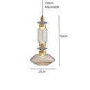 Axyaa Amber Glass Hotel Lamp: Retro Postmodern LED Bedside Lighting