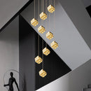 Axyaa Crystal Chandeliers for Hall, Staircase, Indoor Lighting, Living Room - Modern Ceiling Lamps