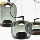 Axyaa Double Layer Glass Pendant Lamp LED Hanging Light for Home and Business Decor