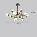 Axyaa Nordic LED Chandelier Pendant Light Fixture for Dining Room and Salon