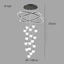 Axyaa Elegant Chandelier Set - Indoor Ceiling Lighting Fixtures for Hall, Dining & Staircase