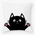 Axyaa Black Cat Pillowcase 45*45 Sofa Car Home Decor Cushion Cover