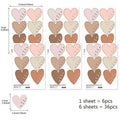 Axyaa Boho Hearts Rainbow Wall Decals: Nursery Kids Room Decor