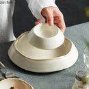 Axyaa Ceramic Dinner Plate Set for Family Meals and Entertaining