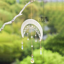 Axyaa Crystal Prism Suncatcher Dream Catcher Macrame Ornament Moon Sun Hanging Decoration