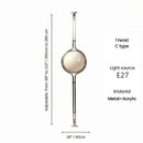 Axyaa Chrome Metal LED Floor Lamp with White Acrylic Ball Lights