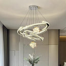 Axyaa Crystal Chandelier Pendant Light for Living Room and Bedroom