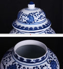 Axyaa Dragon Pattern Blessing General Jar - Blue & White Porcelain Decoration