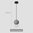 Axyaa Moon Cement Pendant Light Industrial Style Hanging Lamp